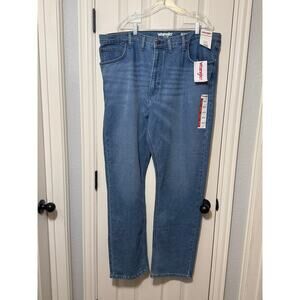 Wrangler Jeans 44x34 Relaxed Fit Straight Leg NWT Classic Blue Denim